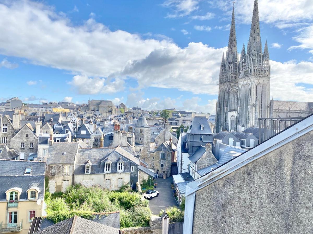 Le Nid Des Quais - Vue Panoramique Au Coeur De La Ville - Wifi - Entree Autonome Quimper Exterior foto